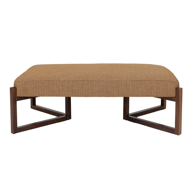 Jonathan Louis Accents Tobacco Brown Cocktail Ottoman
