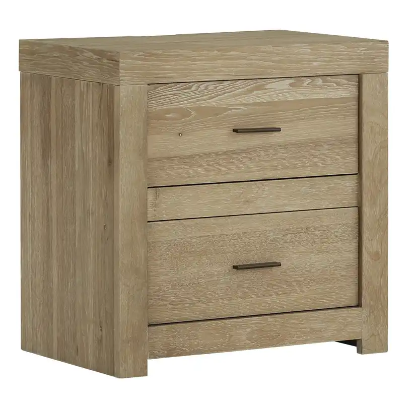 Aspen Modern Loft Khaki Two-Drawer Nightstand