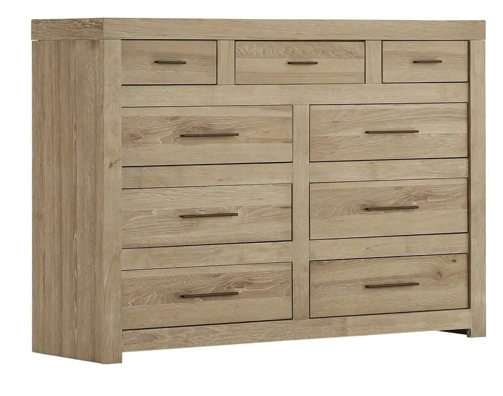 Aspen Modern Loft Khaki Nine-Drawer Dresser