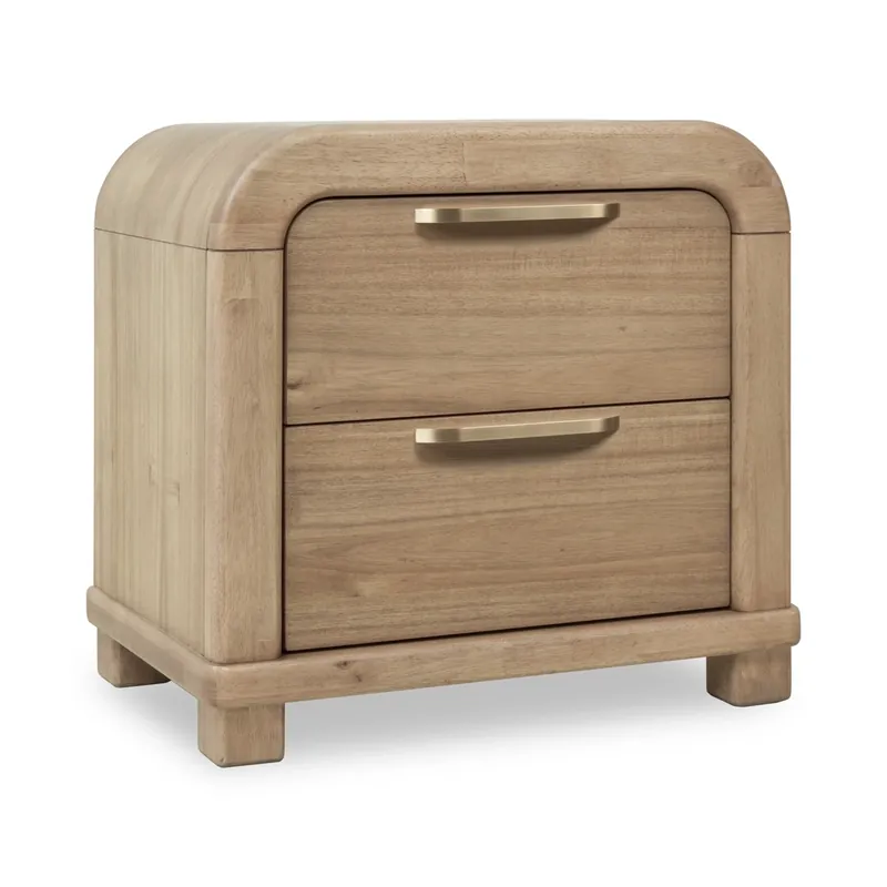 Modus Furniture Kione Acacia 2-Drawer Nightstand
