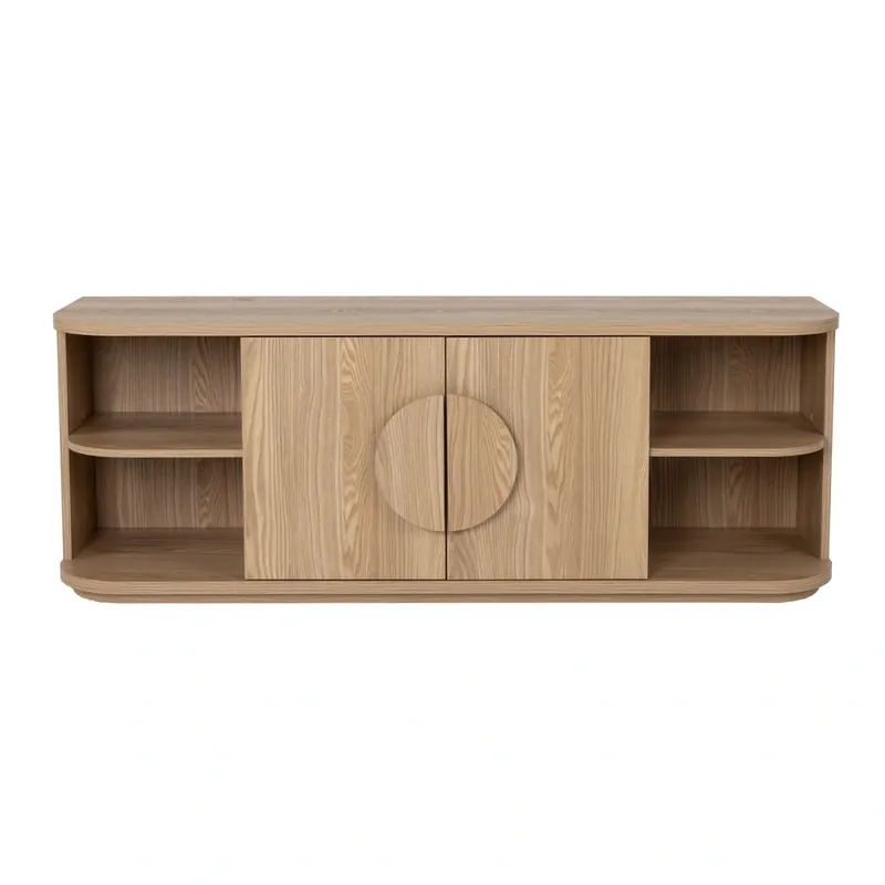 Sauder Modern Harmony Ash TV Stand