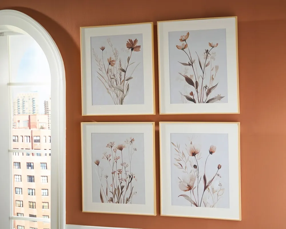 Ashley Chettings Framed Wall Art - Set of 4