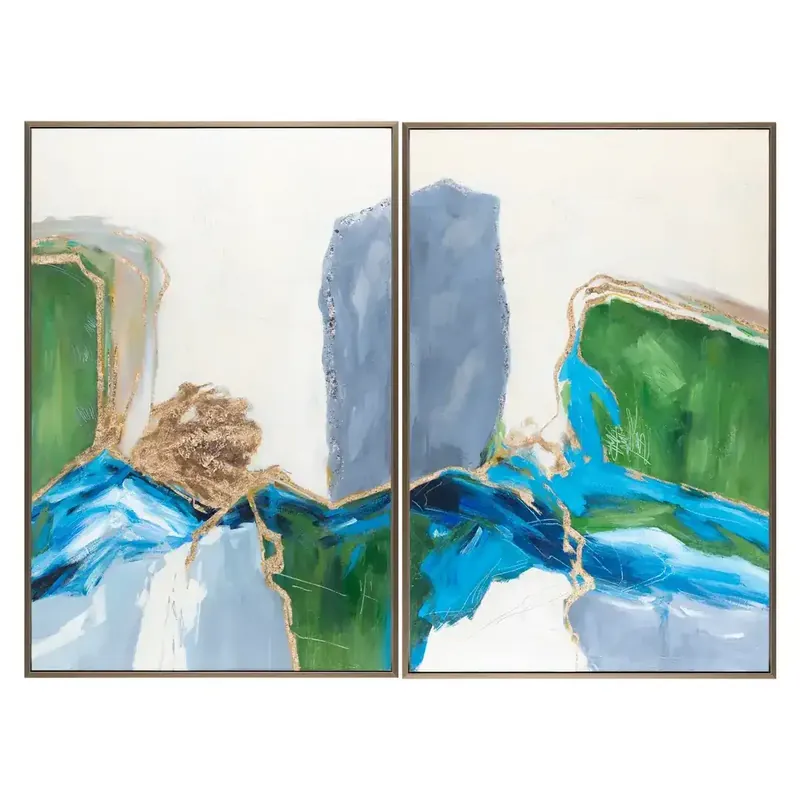 Crestview Collection Leblanc 62 x 42 Wall Art Set