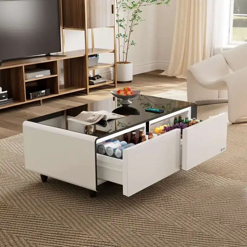 Technical Pro Xfridge Coffee Table with Fridge and Bluetooth in Pro-White