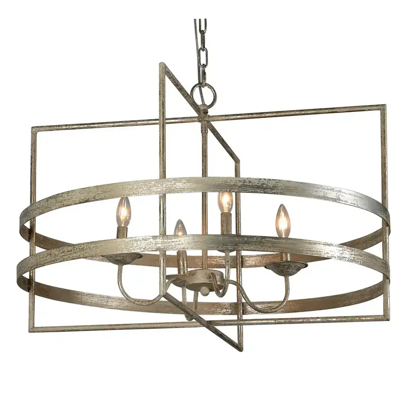 Forty West Avalon 4-Light Chandelier in Silver