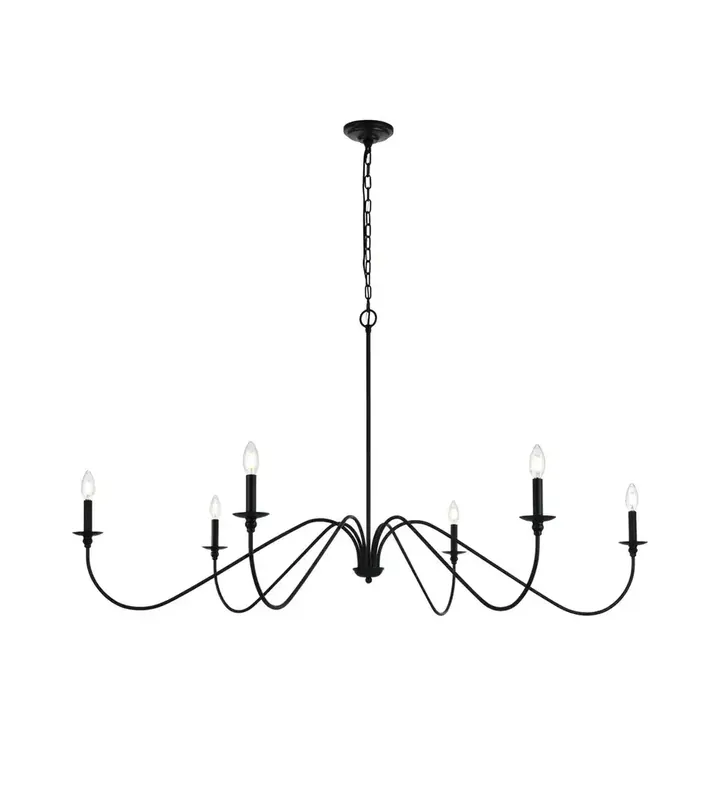 Forty West Hunter 6-Light Chandelier in Black