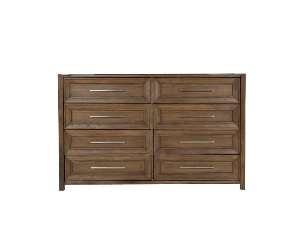 Avalon Furniture B988 Collection Latte 8-Drawer Dresser with LED Lights