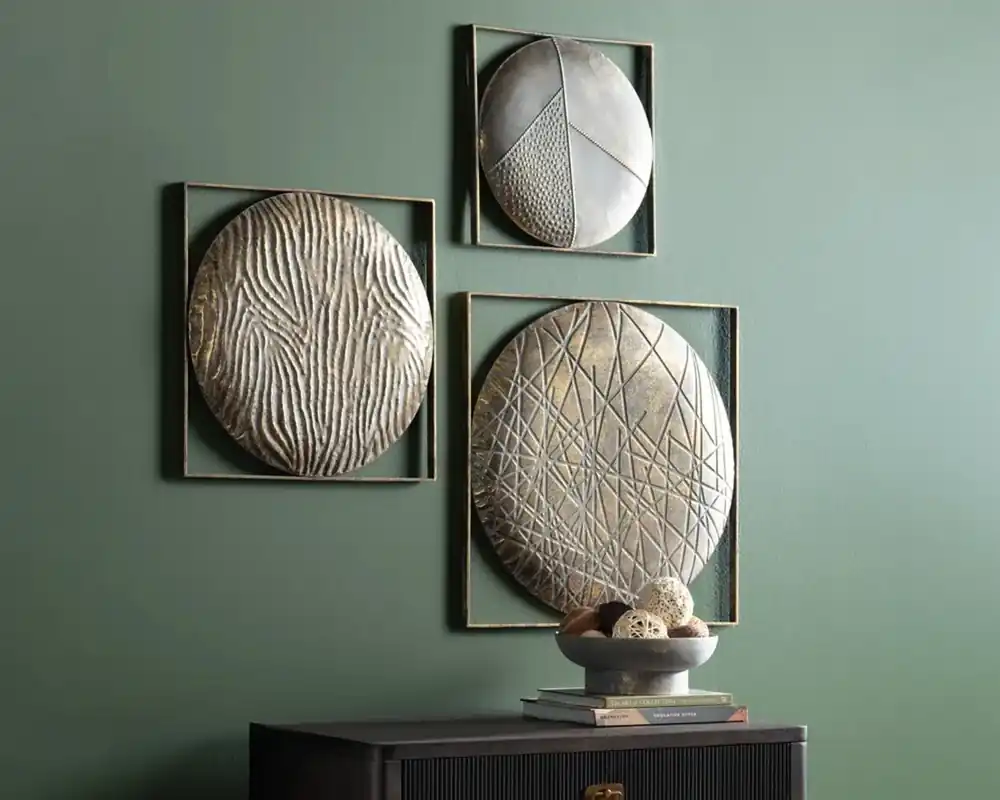 Crestview Collection Quest Metal Wall Decor - Set of 3