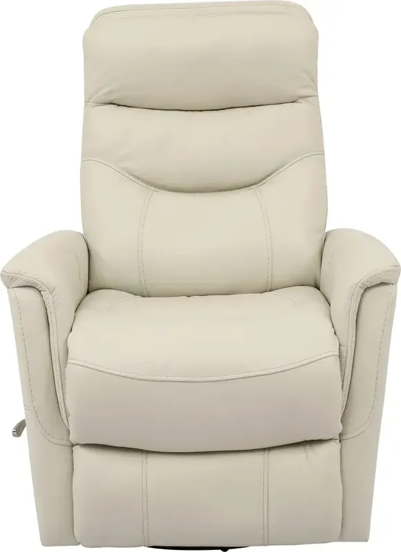 Parker House Gemini Ivory Leather Swivel Glider Recliner
