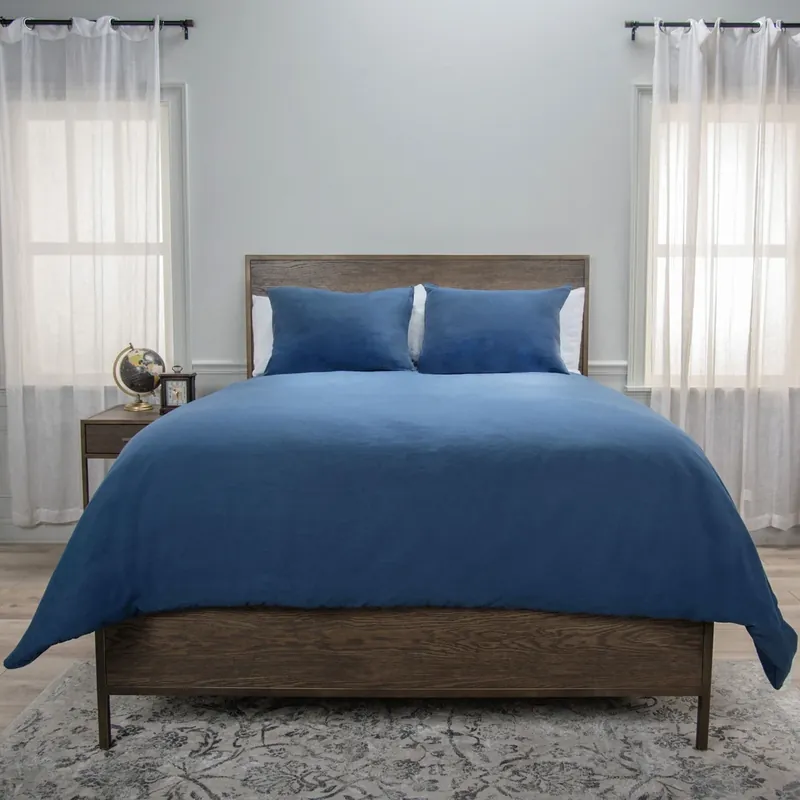 Rizzy Blackberry Grove Navy 3-Piece Queen Comforter Set