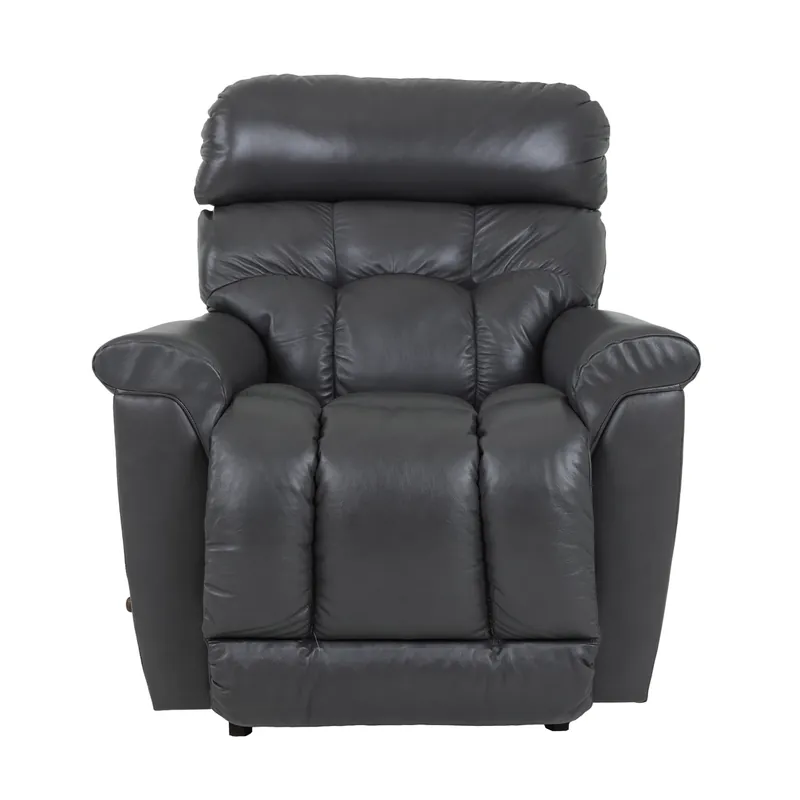 La-Z-Boy Fulton Cozy Gray Leather Rocker Recliner