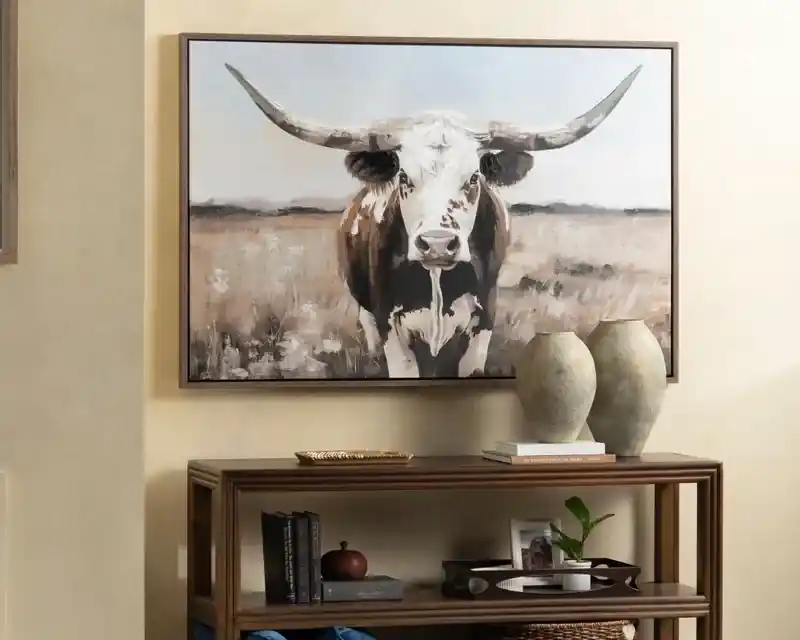 Crestview Collection Lone Star Framed Canvas Wall Art - 39 x 59