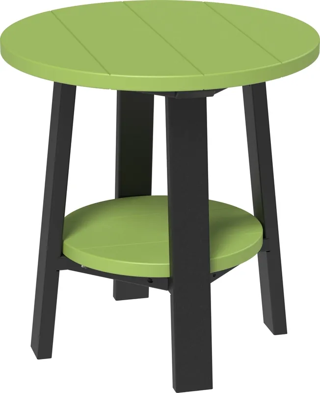 Amish Outdoors Deluxe 22-Inch Lime/Black Side Table