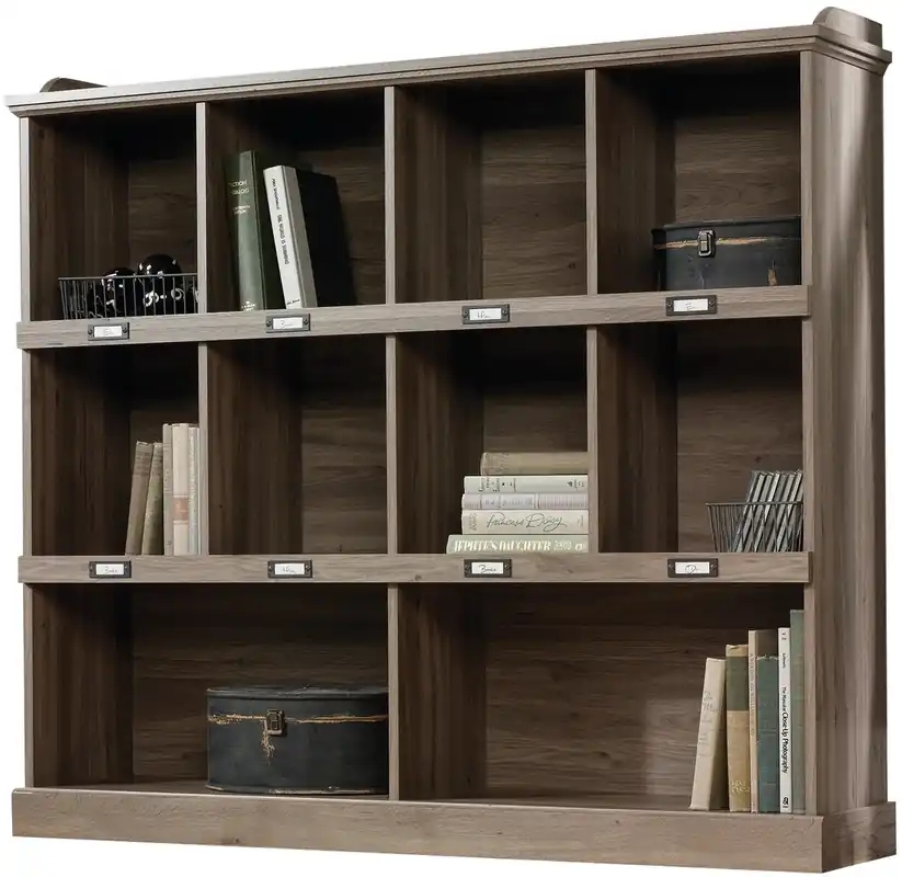 Sauder Barrister Lane Salt Oak Cubby Bookcase