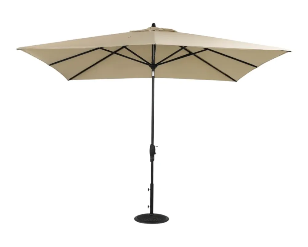 Treasure Garden Rectangular Auto-Tilt Umbrella in Beige - 8 x 10