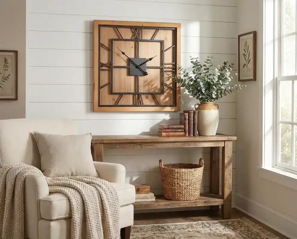 Crestview Collection Barred Time Square Wall Clock - 20 x 20