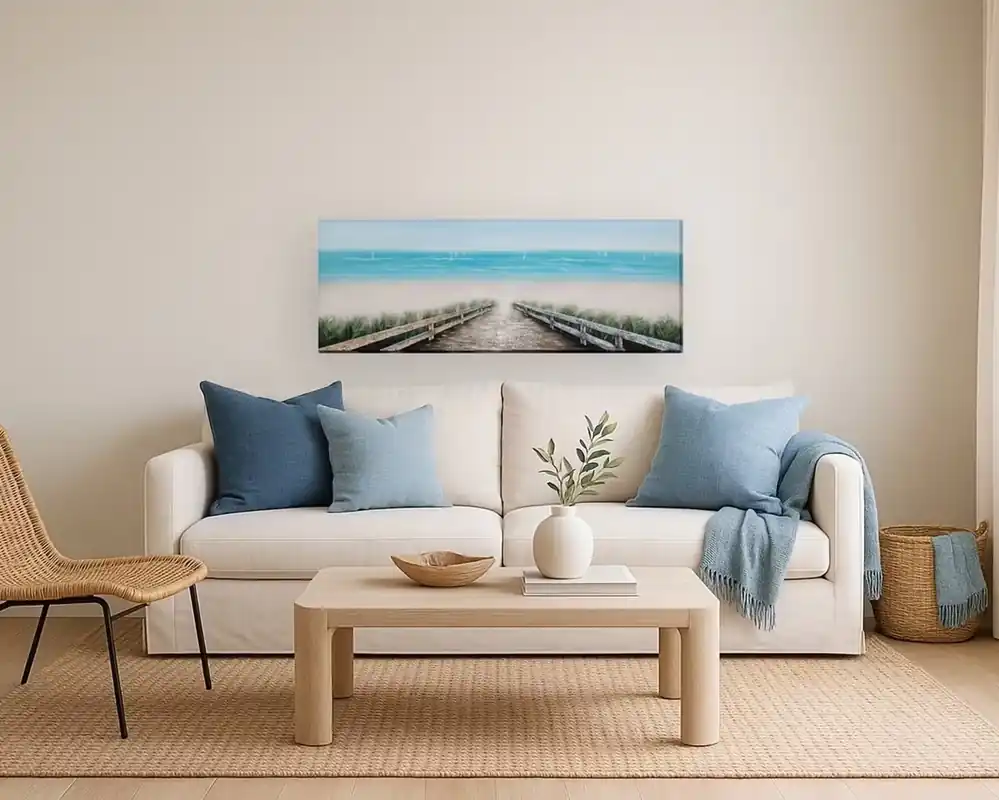 Classy Art Coastal Walkway Wrapped Canvas Wall Art - 20 x 60