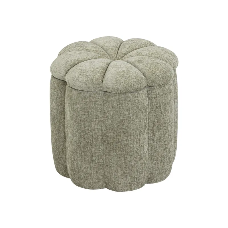 Linon Ailsa Storage Ottoman in Green