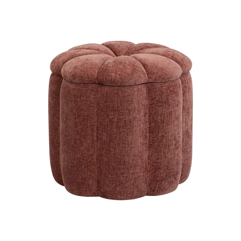 Linon Ailsa Storage Ottoman in Rose