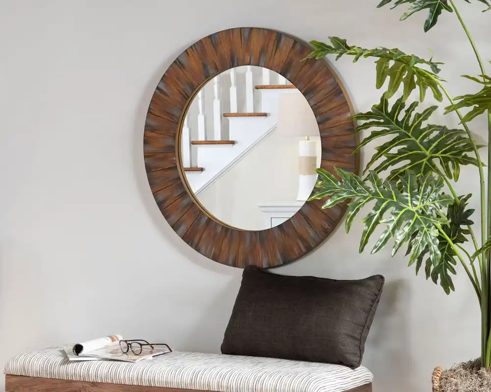 Crestview Collection Wesley Round Wall Mirror - 32 x 32