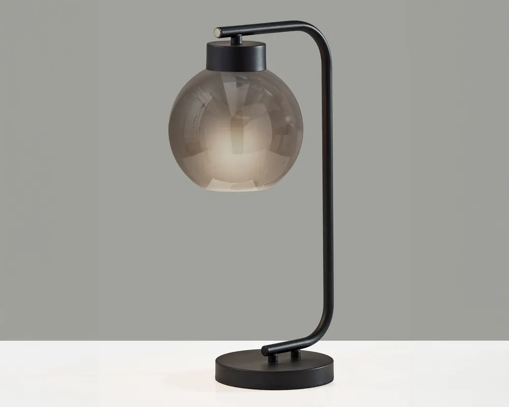Adesso Inc. Atticus Smoked Glass Table Lamp