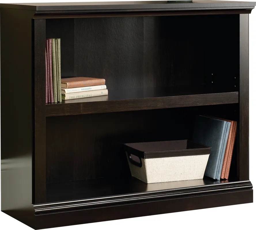 Sauder Select 2-Shelf Estate Black Bookcase