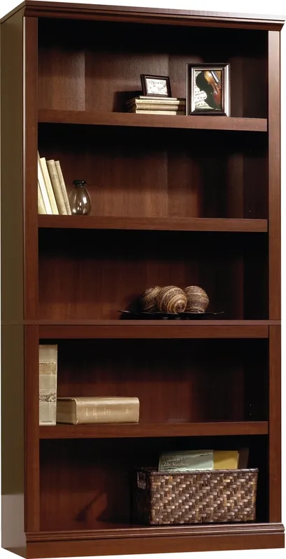 Sauder Select 5-Shelf Cherry Bookcase