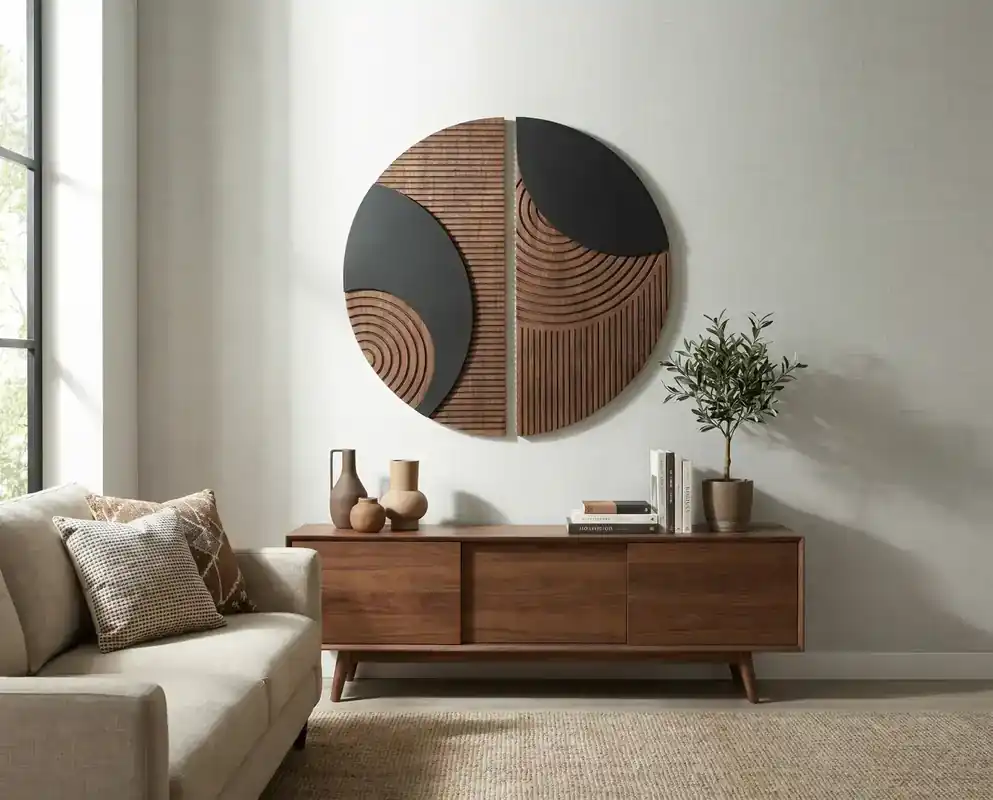 Crestview Collection Mali Wood Wall Art Set - 24 x 47.25