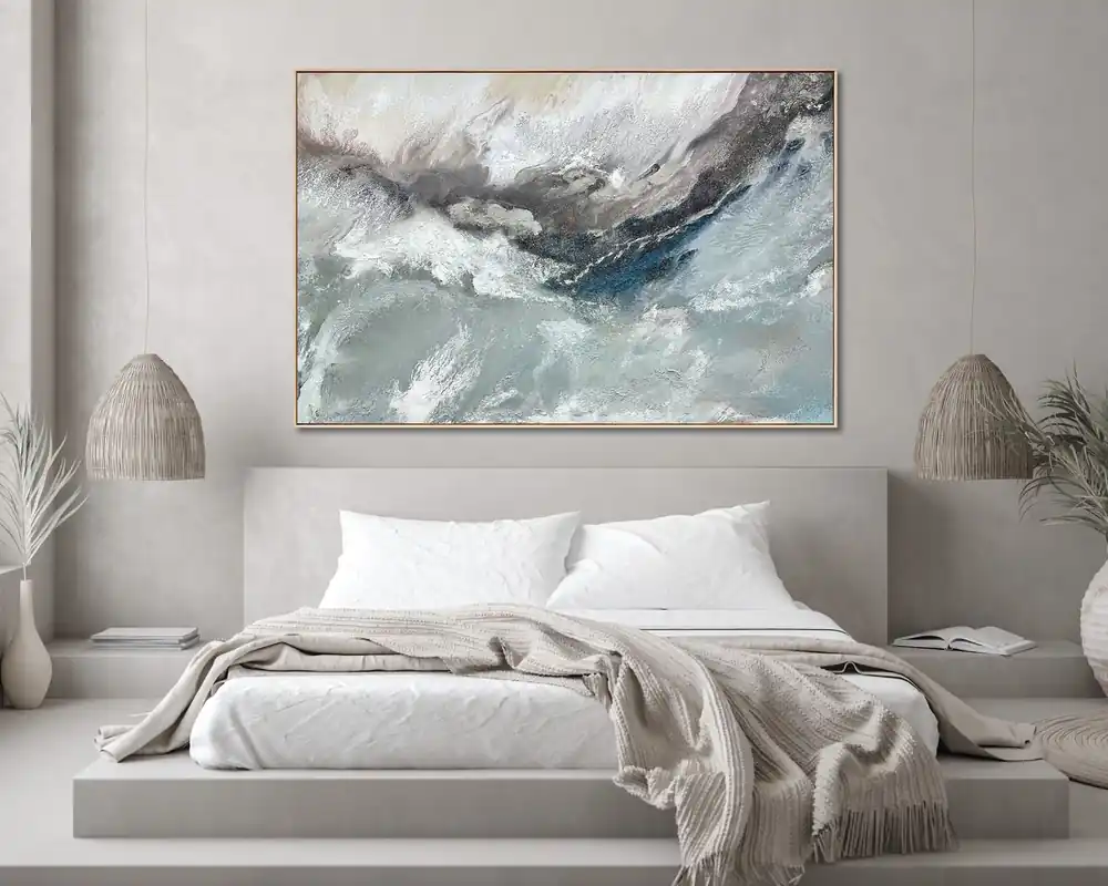 Streamline Art Convergence Framed Canvas Wall Art - 40 x 60