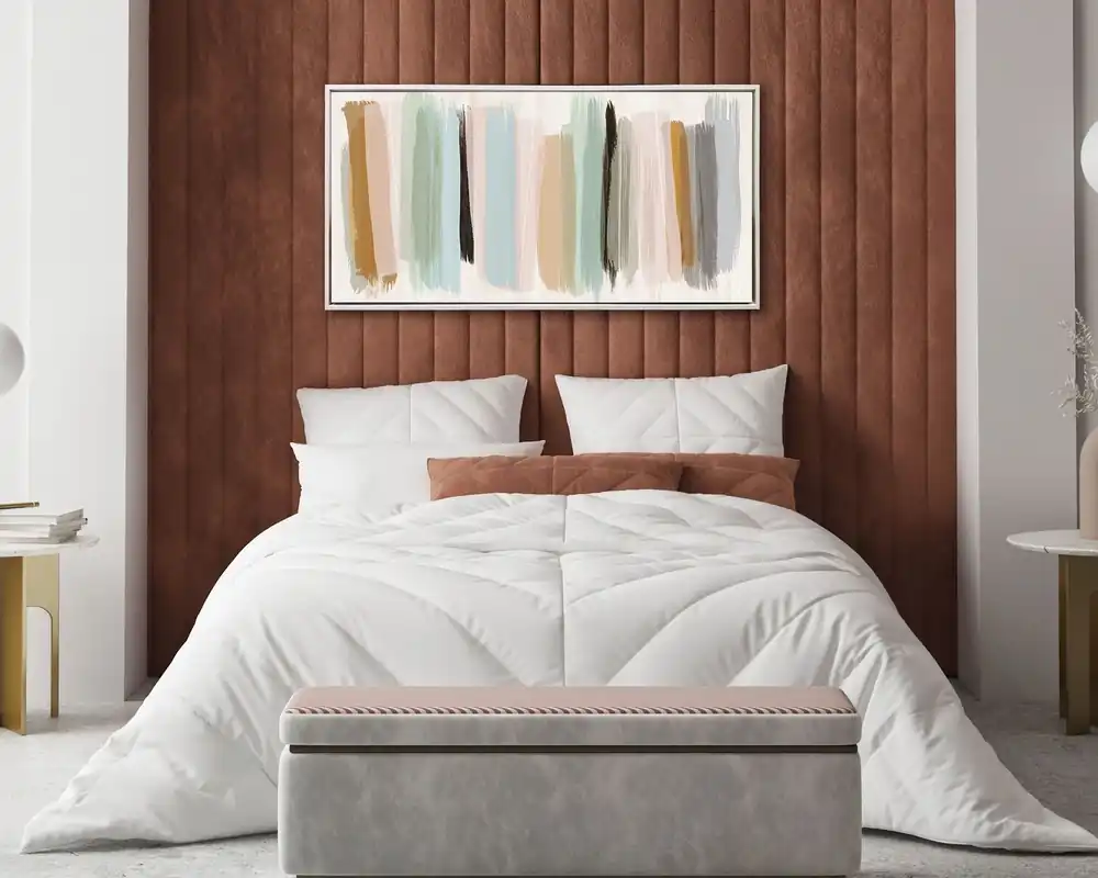 Streamline Art Scattered Rainbows Framed Canvas Wall Art - 24 x 48