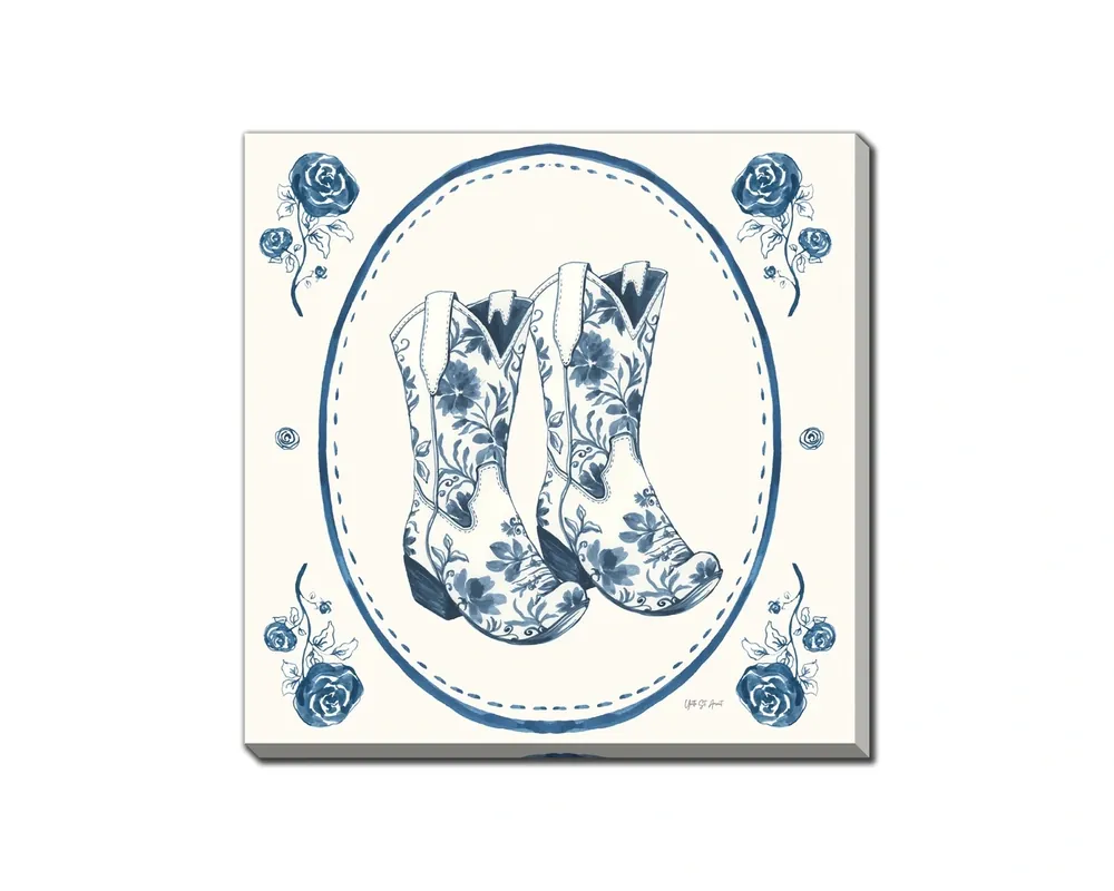 Streamline Art Chinoiserie Cowgirl I Wrapped Canvas Wall Art - 18 x 19