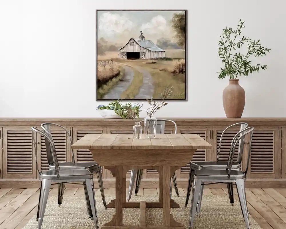 Streamline Art Weathered Barn Framed Canvas Wall Art - 30 x 31