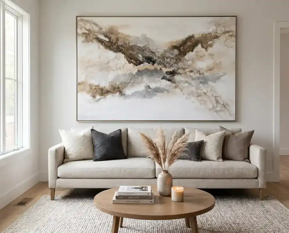 Crestview Collection Remi Hand-Finished Framed Canvas Wall Art - 48 x 72