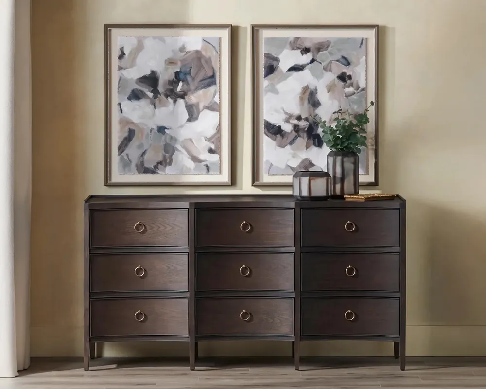 Crestview Collection Bristol Hand-Painted Framed Canvas Wall Art Set - 30 x 38 Each