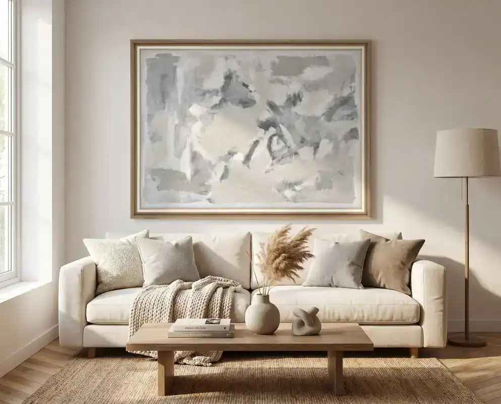 Crestview Collection York Hand-Painted Framed Canvas Wall Art - 36 x 48