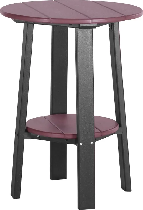 Amish Outdoors Deluxe 28-Inch Cherry/Black Side Table