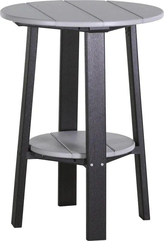 Amish Outdoors Deluxe 28-Inch Gray/Black Side Table