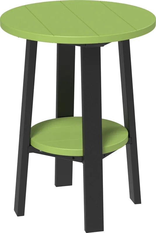Amish Outdoors Deluxe 28-Inch Lime/Black Side Table