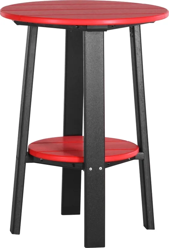 Amish Outdoors Deluxe 28-Inch Red/Black Side Table