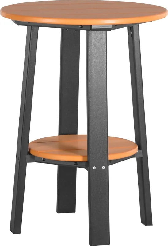 Amish Outdoors Deluxe 28-Inch Tangerine/Black Side Table