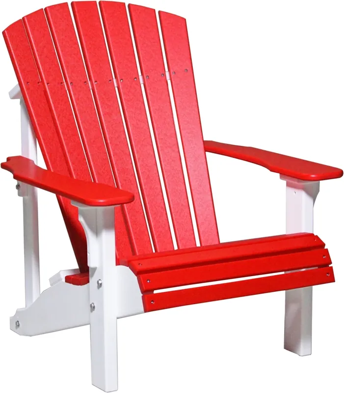 Amish Outdoors Deluxe Red/White Adirondack Chair