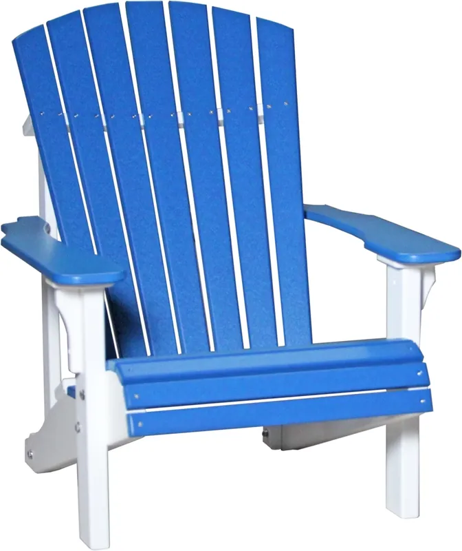 Amish Outdoors Deluxe Blue/White Adirondack Chair