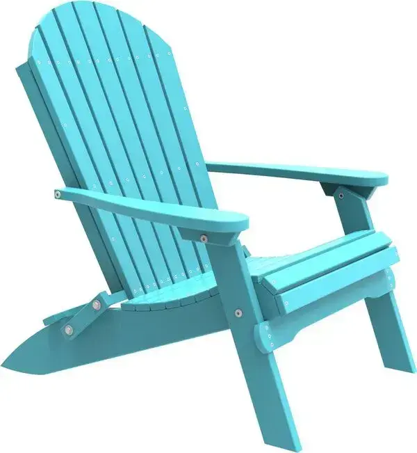 Amish Outdoors Aruba Blue Folding Adirondack Chair