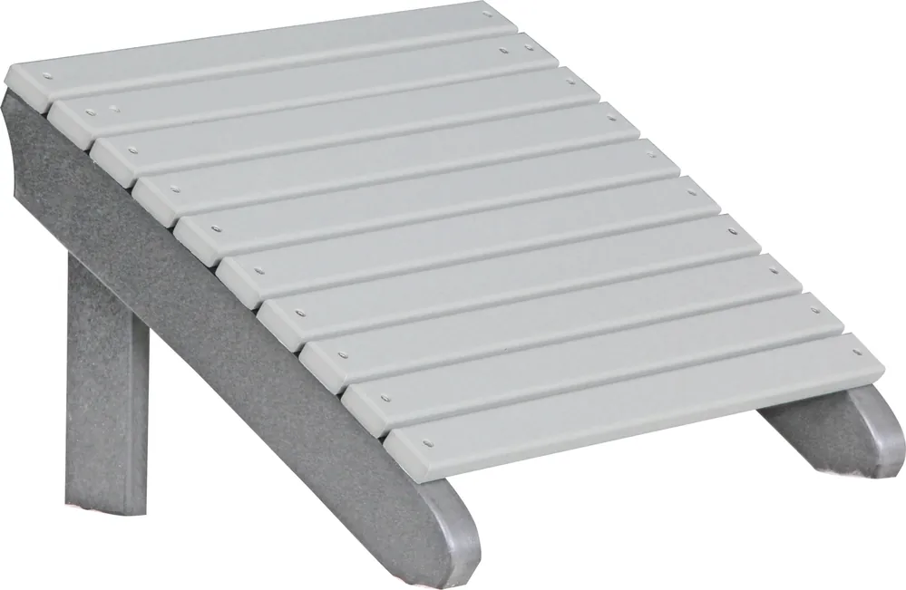Amish Outdoors Deluxe Gray/Slate Adirondack Chair Footrest