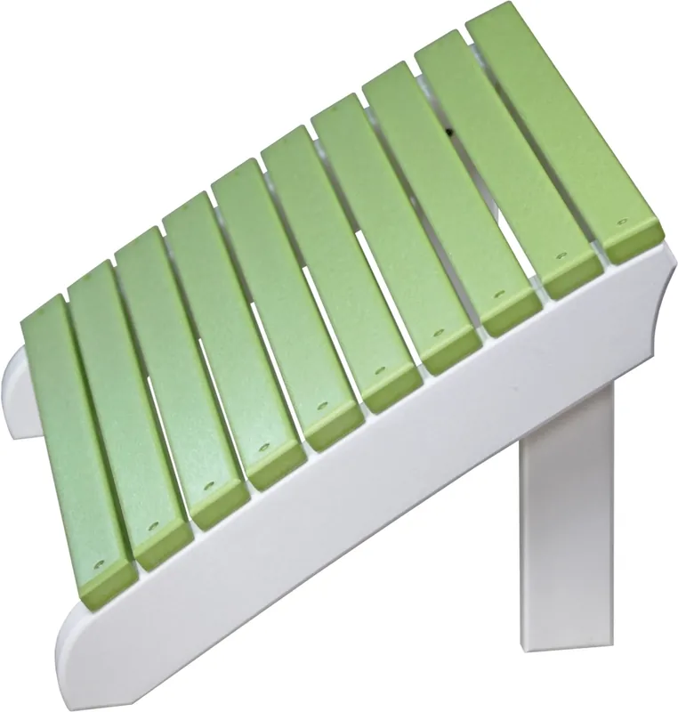 Amish Outdoors Deluxe Lime/White Adirondack Chair Footrest