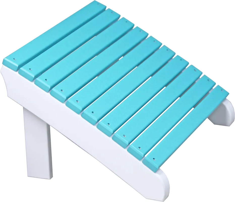 Amish Outdoors Deluxe Aruba/White Adirondack Chair Footrest