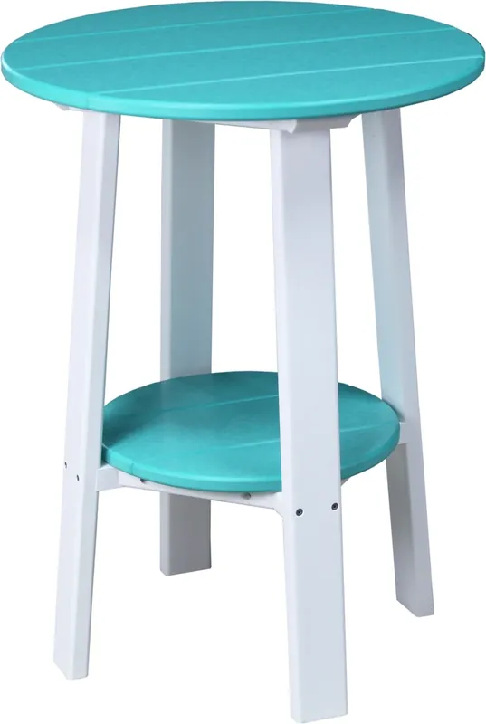 Amish Outdoors Deluxe 28-Inch Aruba/White Side Table