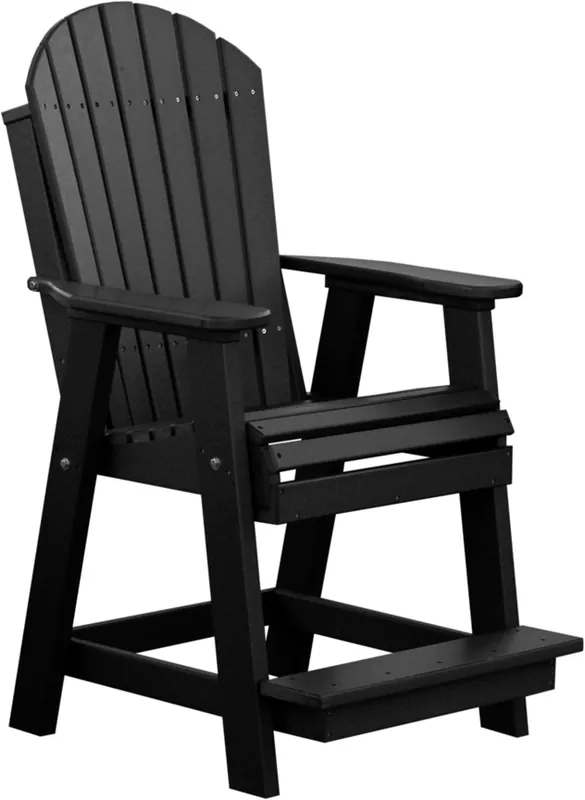 Amish Outdoors Black Balcony Adirondack Chair
