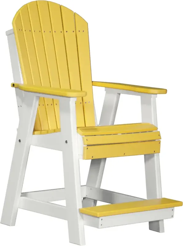 Amish Outdoors Yellow/White Balcony Adirondack Chair