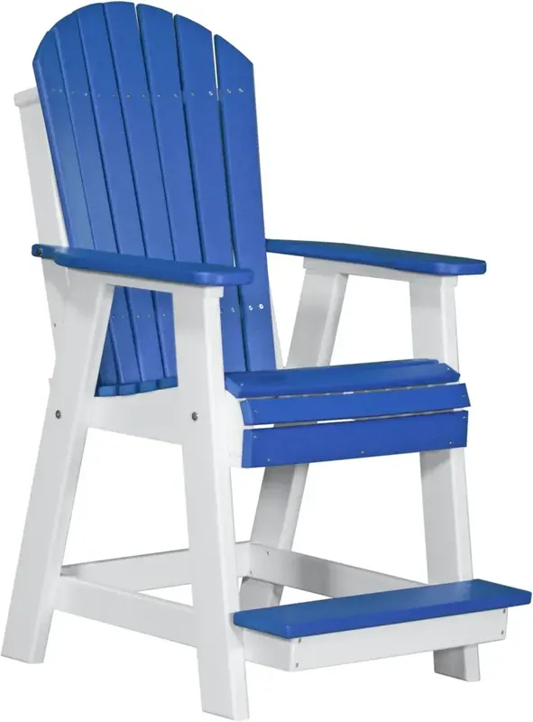 Amish Outdoors Blue/White Balcony Adirondack Chair